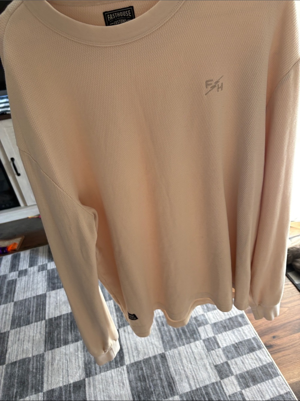 Fasthouse Men's Long Sleeve Crew - Pale Peach